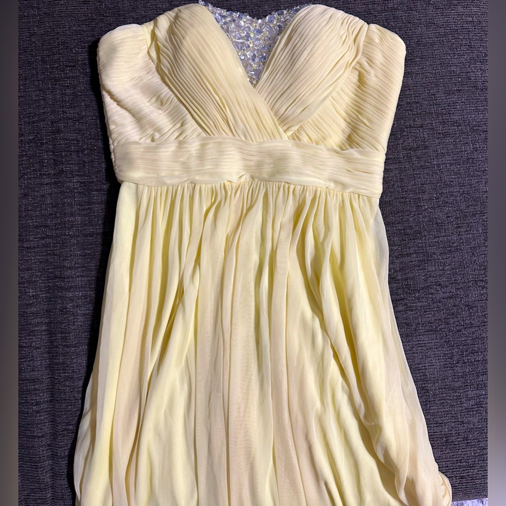 Pale Yellow Prom Dress